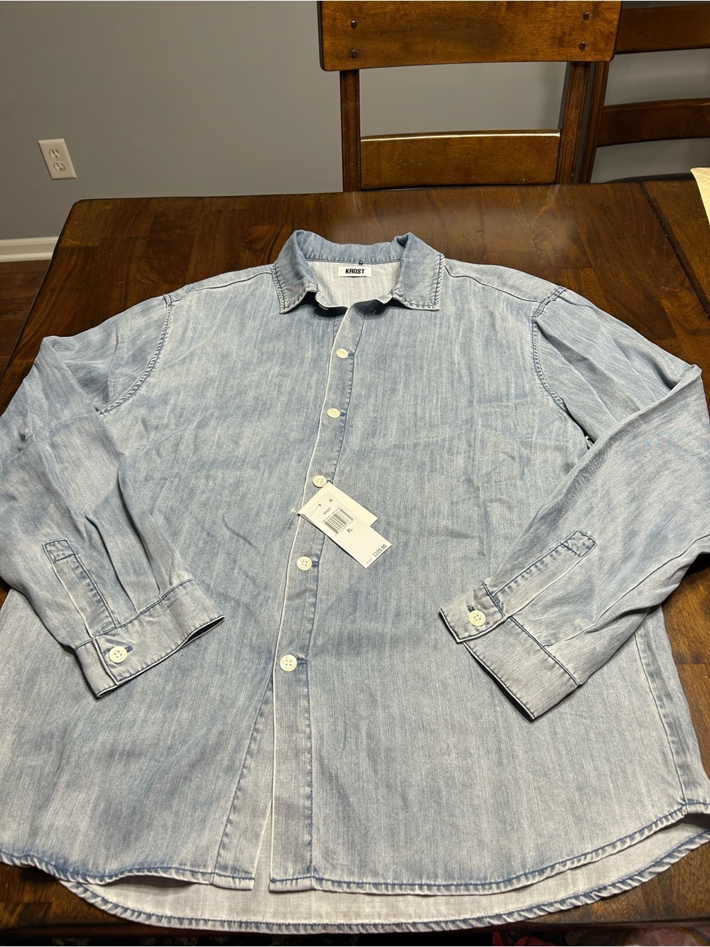 KROST Feather Weight Relaxed Denim Shirt Size XL NWT $225